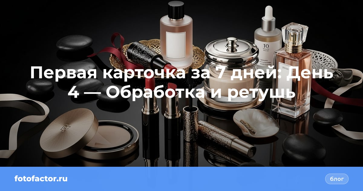 Первая карточка за 7 дней: День 4 — Обработка и ретушь