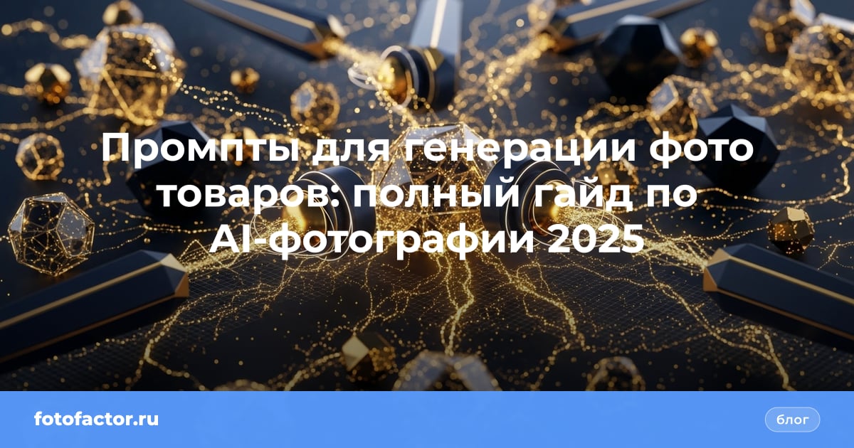 Промпты для генерации фото товаров: полный гайд по AI-фотографии 2025