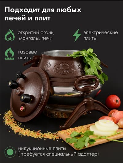 Контент "под ключ" для посуды: фото на белом фоне, с реквизитом и инфографика для казанов
